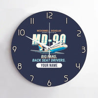Thumbnail for McDonnell Douglas MD-90 - Cartoon + Name - No Frame - Navy Blue