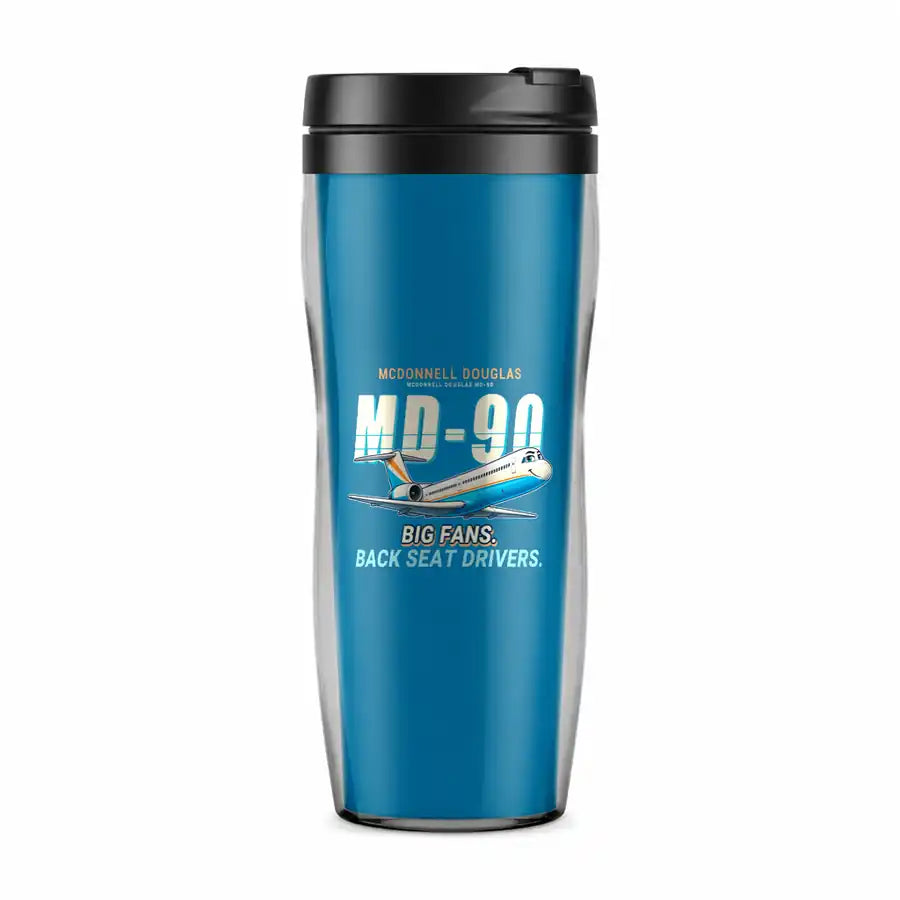 McDonnell Douglas MD-90 - Cartoon - Plastic (No Holder) - Light Blue