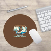 Thumbnail for McDonnell Douglas MD-90 - Cartoon - Round Mouse Pad - Brown