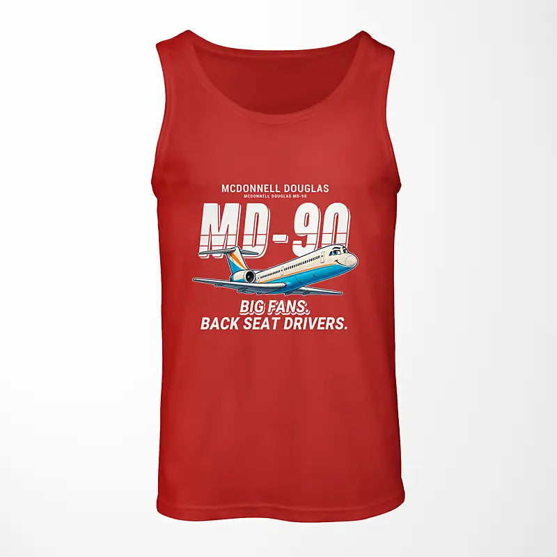 McDonnell Douglas MD-90 - Cartoon - Tank Top - Red