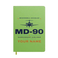 Thumbnail for McDonnell Douglas MD-90 - Heritage + Name - Notebook - Light Green