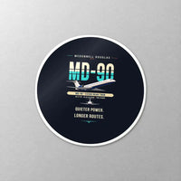 Thumbnail for McDonnell Douglas MD-90 - Original - Circle Sticker - Close-up