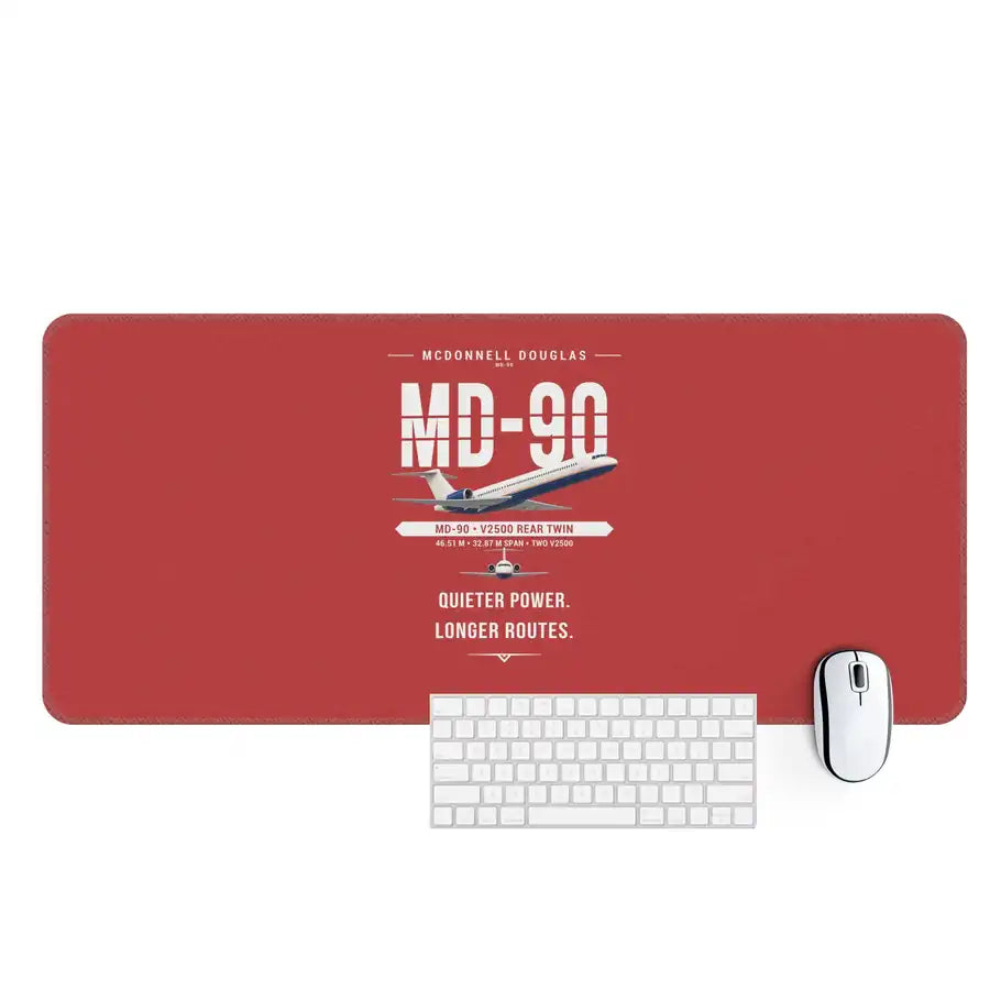 McDonnell Douglas MD-90 - Original - Desk Mat - Red