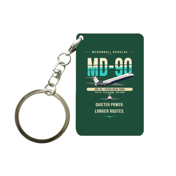 McDonnell Douglas MD-90 - Original - Key Chain - Dark Green