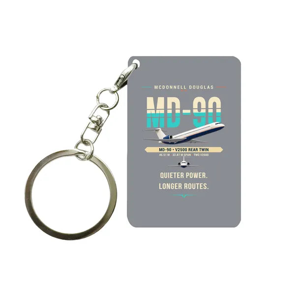 McDonnell Douglas MD-90 - Original - Key Chain - Gray