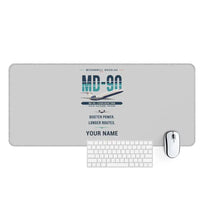 Thumbnail for McDonnell Douglas MD-90 - Original + Name - Desk Mat - Light Gray
