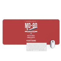 Thumbnail for McDonnell Douglas MD-90 - Original + Name - Desk Mat - Red