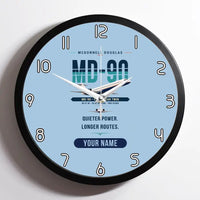 Thumbnail for McDonnell Douglas MD-90 - Original + Name - Framed - Light Blue