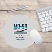 Thumbnail for McDonnell Douglas MD-90 - Original - Round Mouse Pad - Light Gray