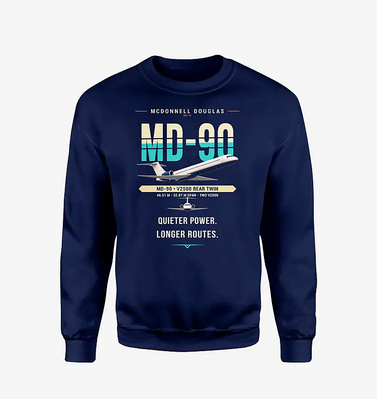 McDonnell Douglas MD-90 - Original - Sweatshirt - Navy Blue