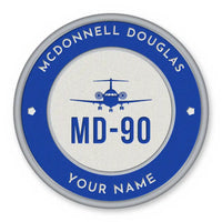 Thumbnail for McDonnell Douglas MD-90 Patches - Circle + Name - Royal White