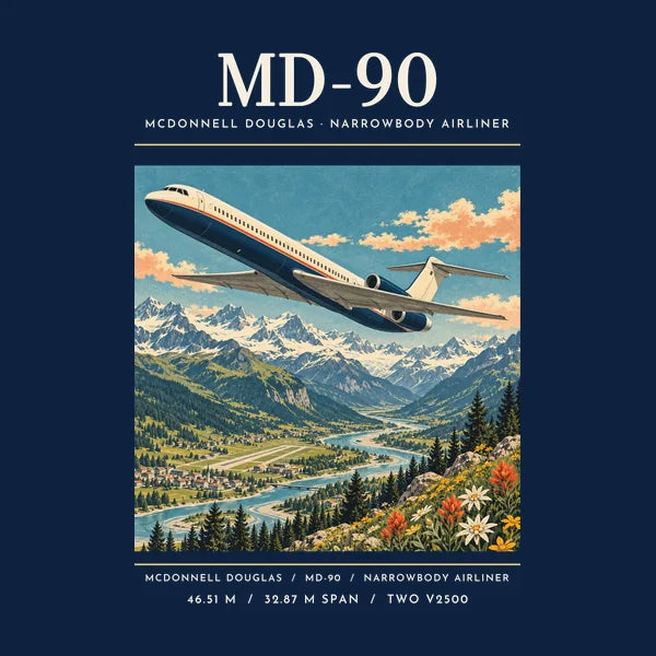 McDonnell Douglas MD-90 - Poster - Card