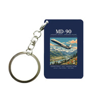 Thumbnail for McDonnell Douglas MD-90 - Poster - Key Chain - Navy Blue