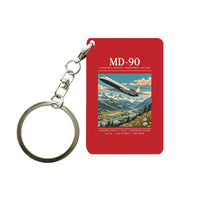 Thumbnail for McDonnell Douglas MD-90 - Poster - Key Chain - Red
