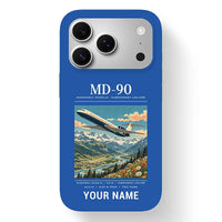 Thumbnail for McDonnell Douglas MD-90 - Poster + Name - MagSafe iPhone 17 Pro - Blue