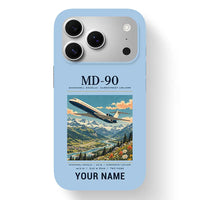 Thumbnail for McDonnell Douglas MD-90 - Poster + Name - MagSafe iPhone 17 Pro - Light Blue