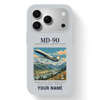 Thumbnail for McDonnell Douglas MD-90 - Poster + Name - MagSafe iPhone 17 Pro - Light Gray