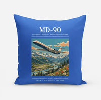Thumbnail for McDonnell Douglas MD-90 - Poster - Pillow - Blue