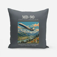 Thumbnail for McDonnell Douglas MD-90 - Poster - Pillow - Gray