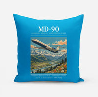 Thumbnail for McDonnell Douglas MD-90 - Poster - Pillow - Turquoise