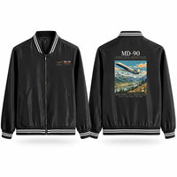 Thumbnail for McDonnell Douglas MD-90 Stylish Jackets - Baseball Collar - Poster - Black