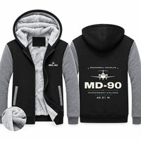 Thumbnail for McDonnell Douglas MD-90 Zipped Sweatshirts - Heritage - Black & Gray