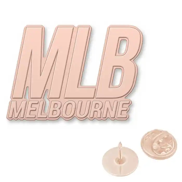 Melbourne Orlando International Airport (MLB) Hollow Key Chains & Pins & Necklaces - Pin - Rose gold