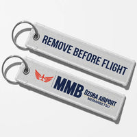 Thumbnail for Memanbetsu Airport (MMB) Aviator Key Chains - White - Remove Before Flight