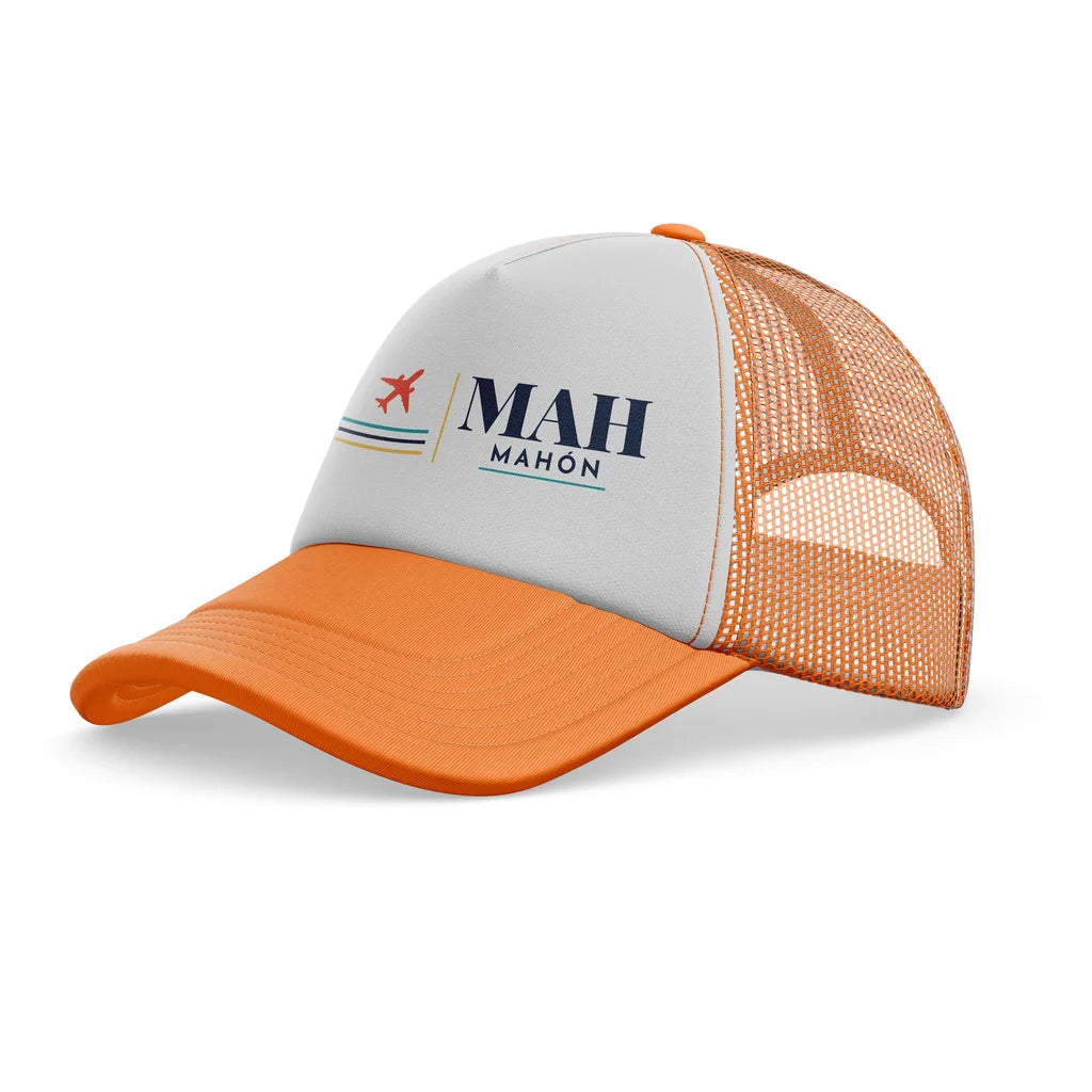 Menorca Airport MAH — Mahón (MAH) trucker cap - orange