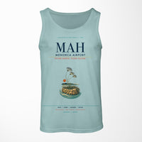 Thumbnail for Menorca Airport (MAH) design on light green tank top