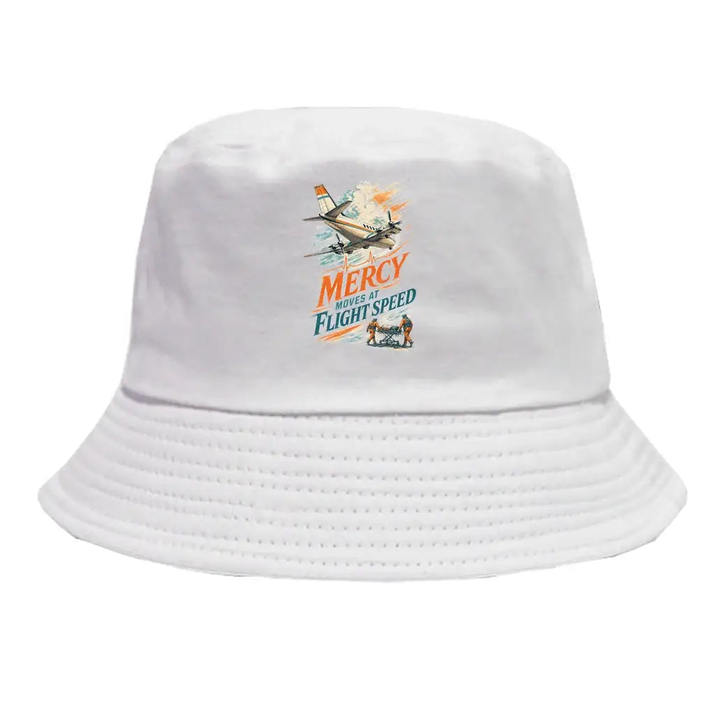 Mercy Moves At Flight Speed summer hat - white