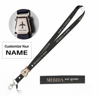 Thumbnail for Merida City Series seat belt lanyard - black with name