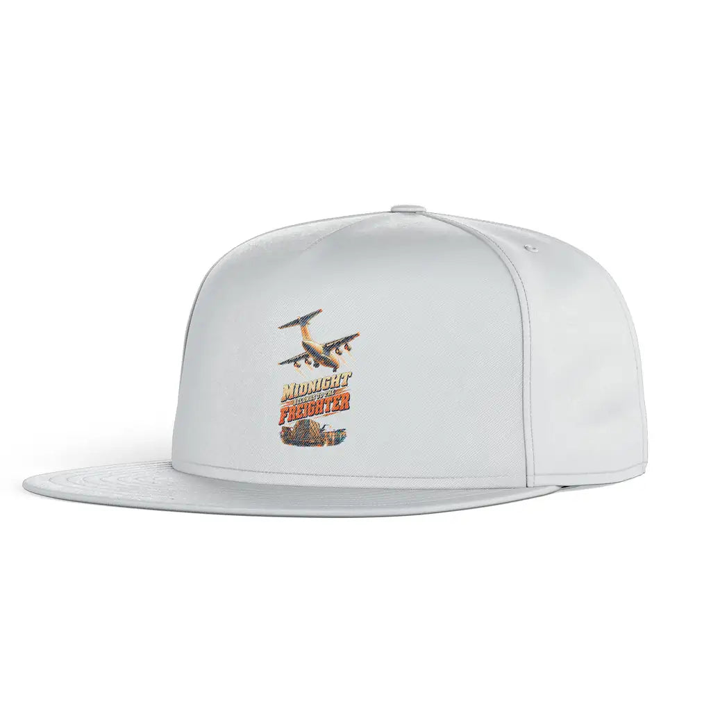Midnight Belongs To The Freighter snapback - white