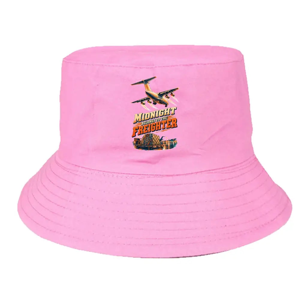Midnight Belongs To The Freighter summer hat - light pink