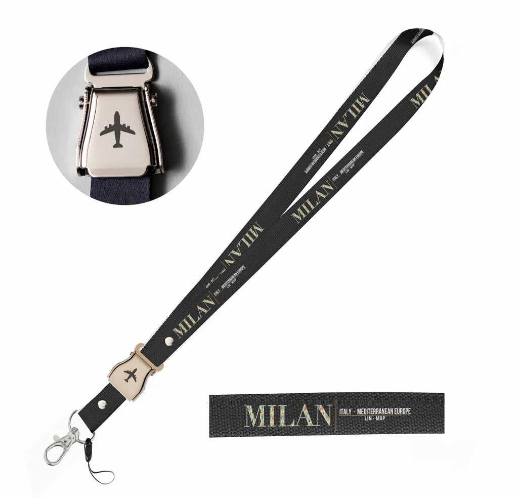 Milan City Series seat belt lanyard - black