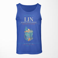 Thumbnail for Milano Linate Airport LIN Tank Top - Blue