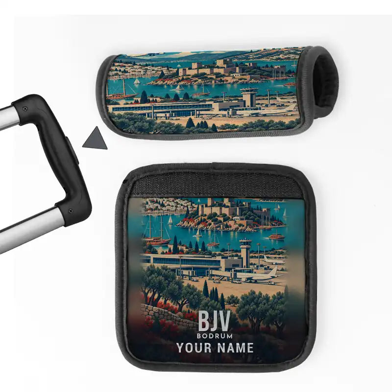 Milas-Bodrum Airport (BJV) Luggage Handle Covers - 3D Full Print + Name