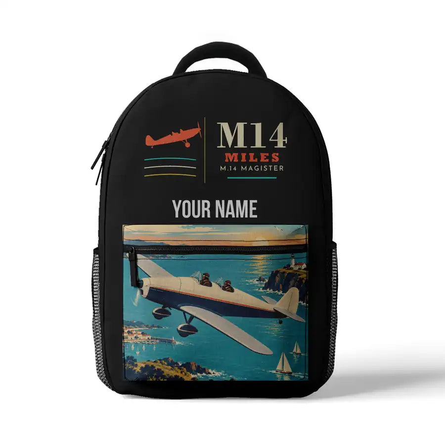 Miles M.14 Magister - 3D Backpack - Black + Name