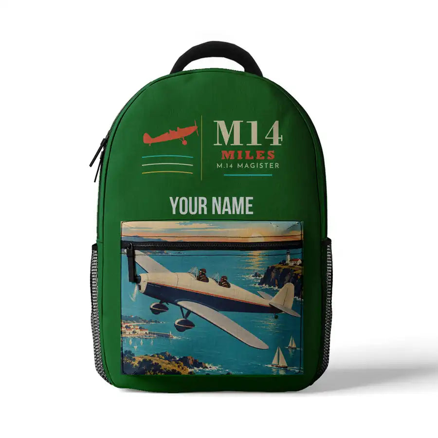 Miles M.14 Magister - 3D Backpack - Green + Name