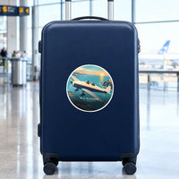 Thumbnail for Miles M.14 Magister - 3D + Name - Circle Sticker - Suitcase