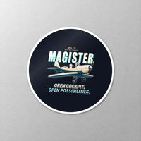 Thumbnail for Miles M.14 Magister - Cartoon - Circle Sticker - Close-up