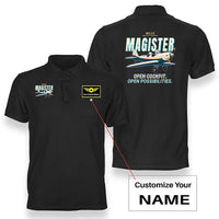 Thumbnail for Miles M.14 Magister - Cartoon - Double-Side Polo - Black + Name