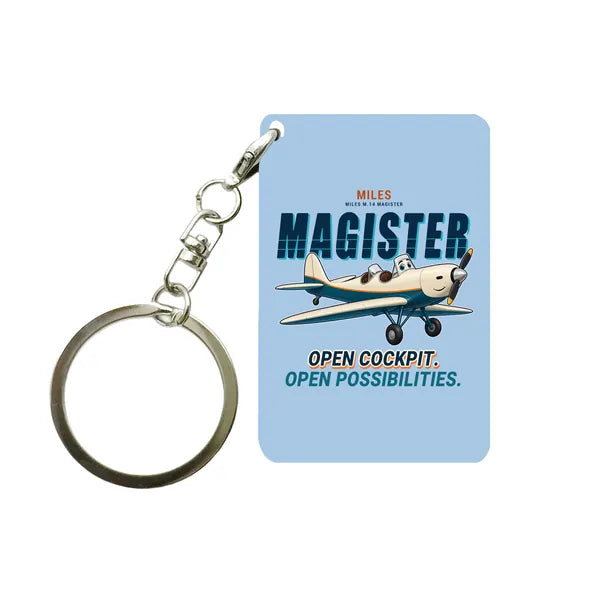 Miles M.14 Magister - Cartoon - Key Chain - Light Blue
