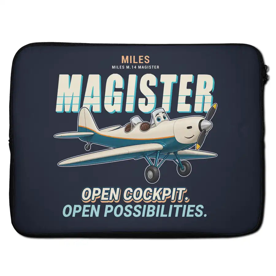 Miles M.14 Magister - Cartoon - Laptop Sleeve