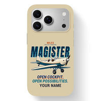 Thumbnail for Miles M.14 Magister - Cartoon + Name - MagSafe iPhone 17 Pro - Beige