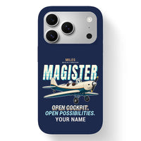 Thumbnail for Miles M.14 Magister - Cartoon + Name - MagSafe iPhone 17 Pro - Navy Blue