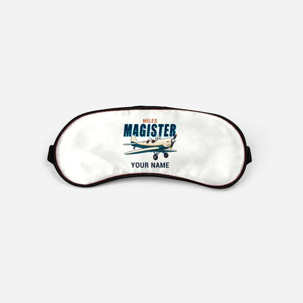 Miles M.14 Magister - Cartoon + Name - Sleep Mask - White