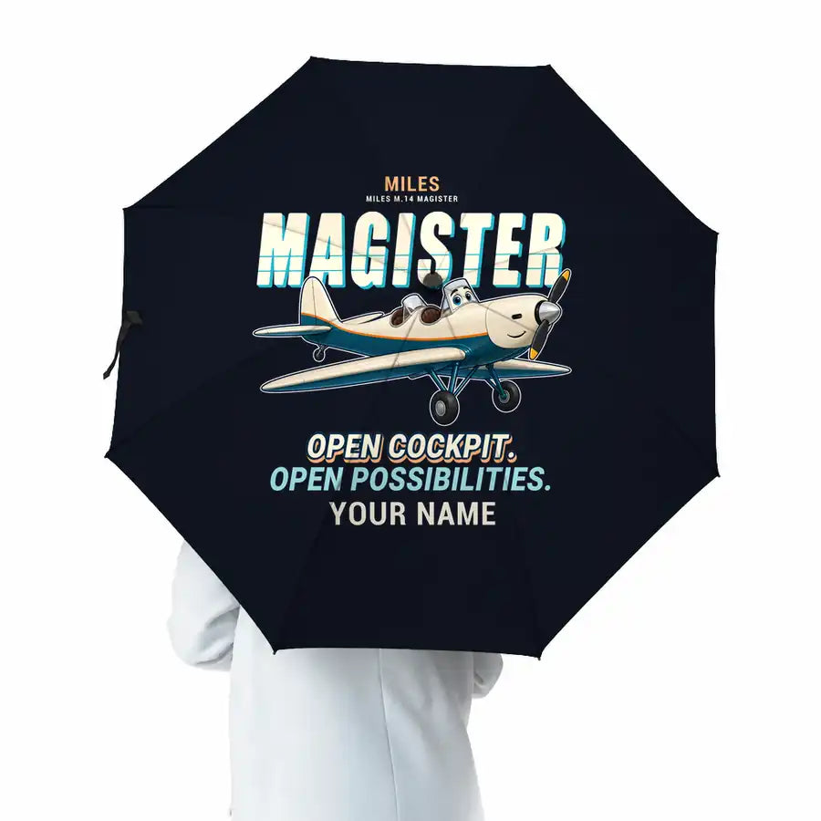 Miles M.14 Magister - Cartoon + Name - Umbrella