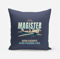 Thumbnail for Miles M.14 Magister - Cartoon - Pillow - Navy Blue