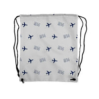 Thumbnail for Miles M.14 Magister - Drawstring Bag - 3D Pattern - Light Gray